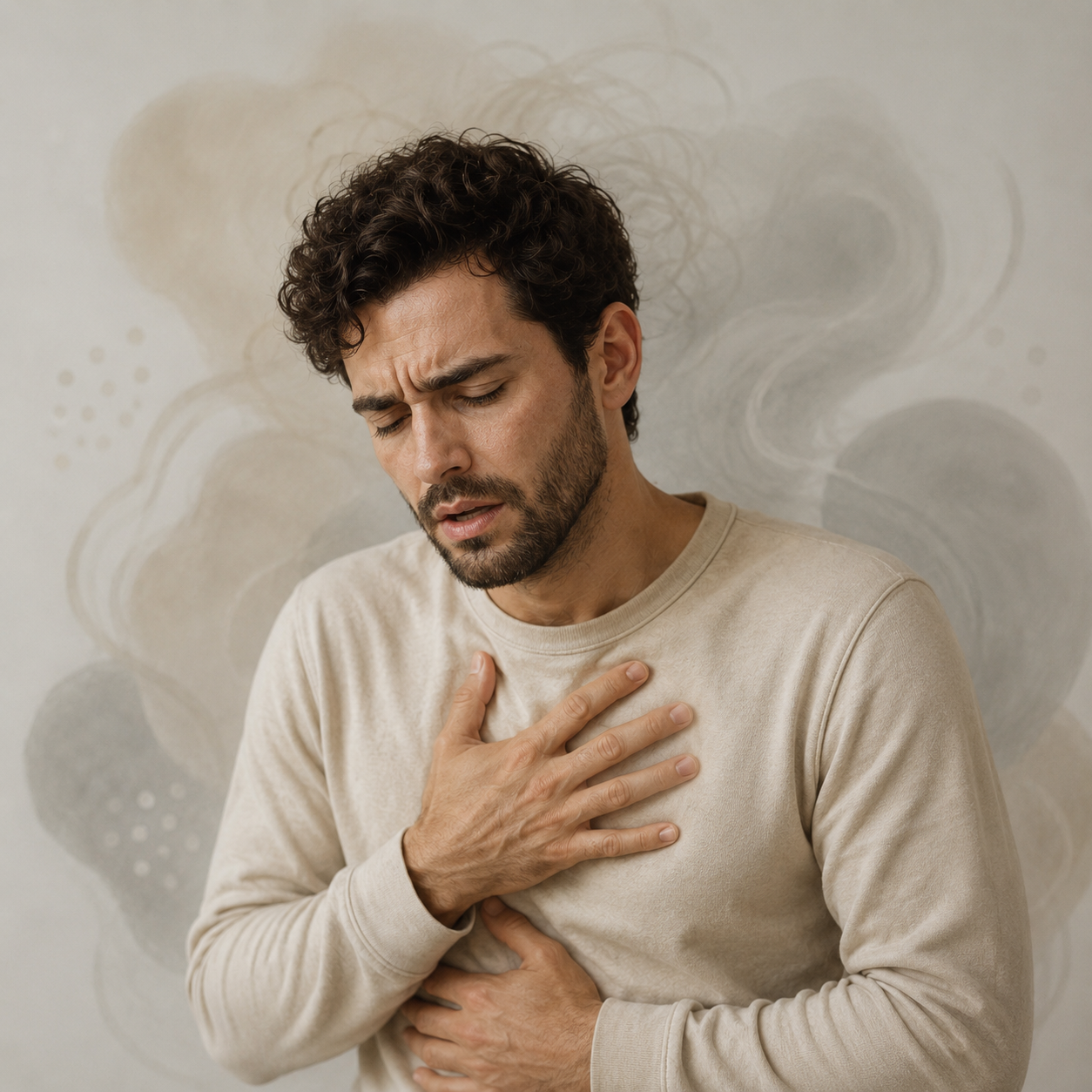 homme et crise d'angoisse